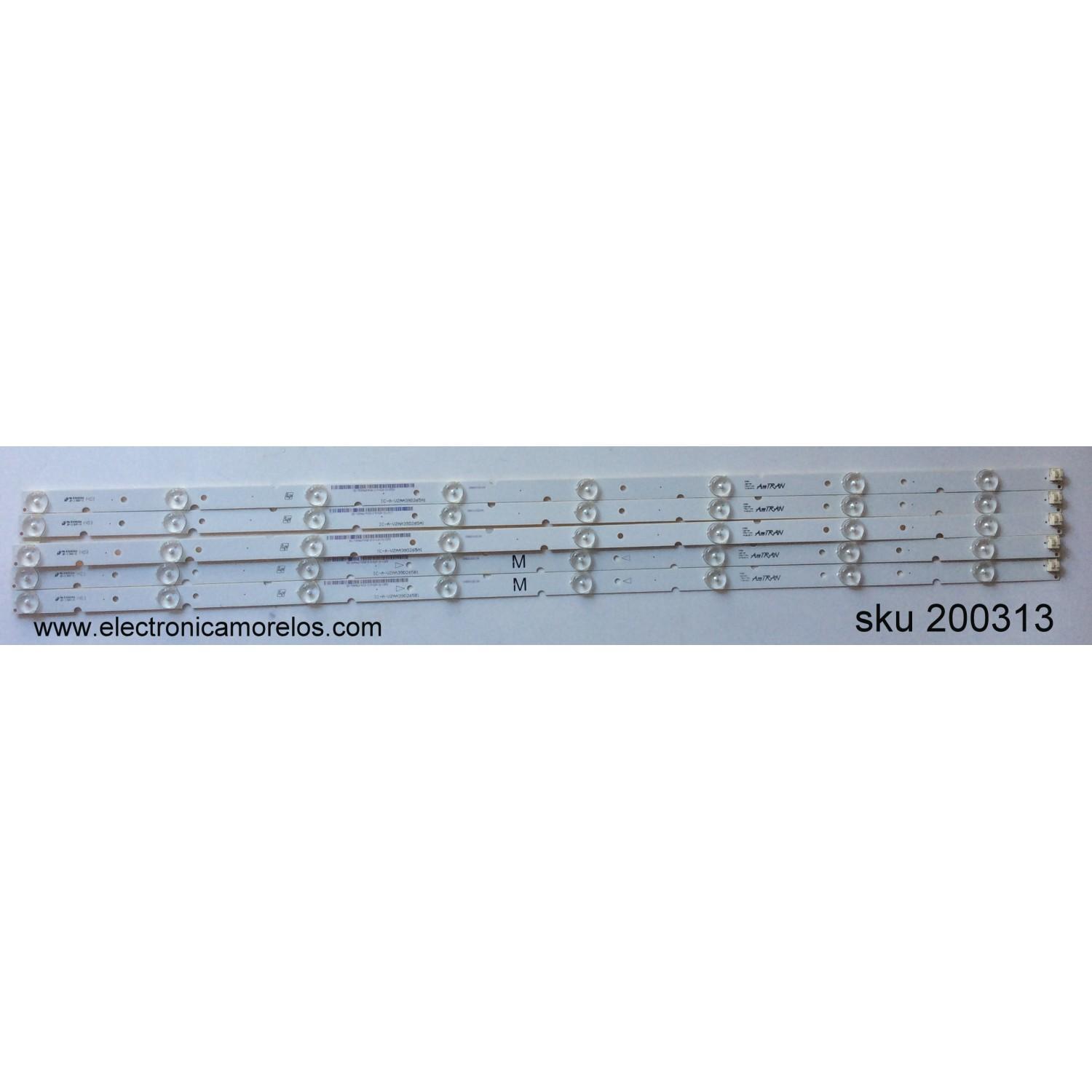 KIT DE LED PARA TV / AU OPTRONICS T390HVN04.0 / IC-A-VZAA39D265B1 / MODELO E390I-B0